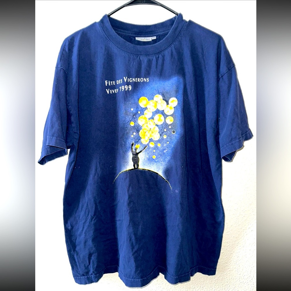 vintage fete des vignerons shirt Switzerland winegrowers festival size L